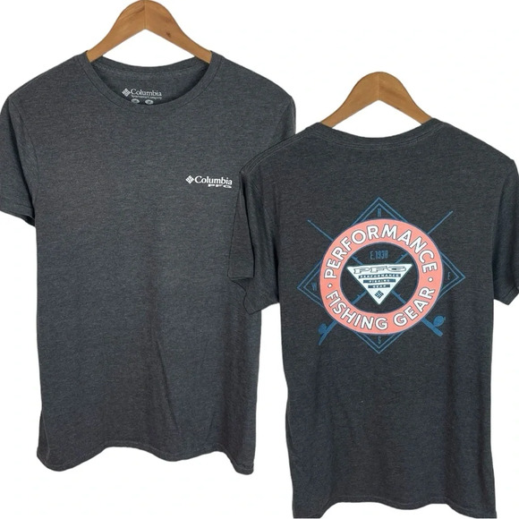 TS285 Men’s Columbia PFG Performance Fishing Gear Preppy Logo T Shirt M - Picture 1 of 4
